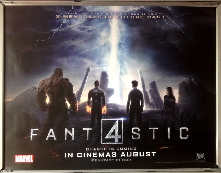 Cinema Poster: FANTASTIC FOUR 2015 ('Backs' Advance Quad) Jamie Bell Kate Mara