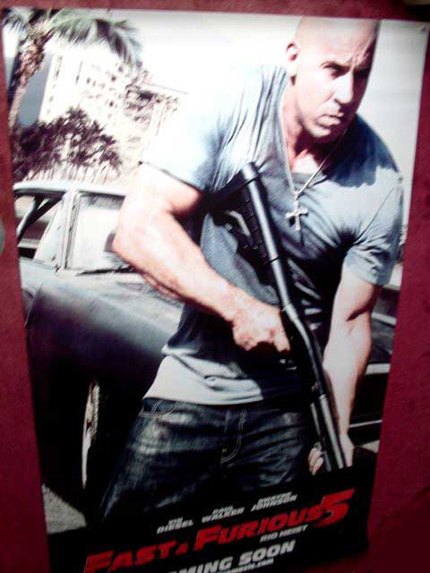 FAST FIVE/FAST & FURIOUS 5: Vin Diesel Cinema Banner FAST FIVE/FAST & FURIOUS 5: Vin Diesel Cinema Banner