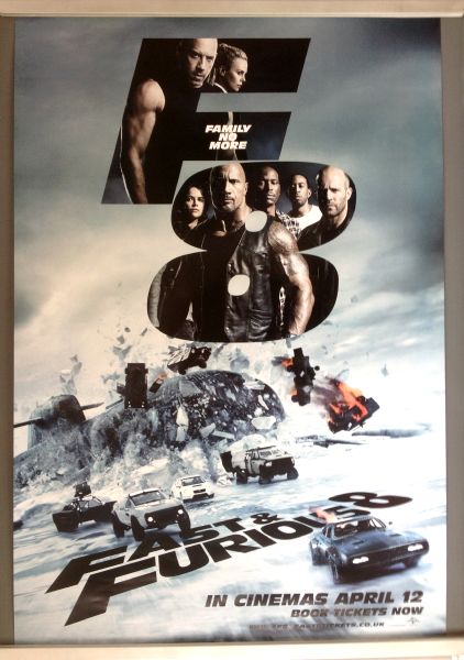 Cinema Poster: FAST AND FURIOUS 8 2017 (Sub One Sheet) Dwayne Johnson Charlize Theron Cinema Poster: FAST AND FURIOUS 8 2017 (Sub One Sheet) Dwayne Johnson Charlize Theron