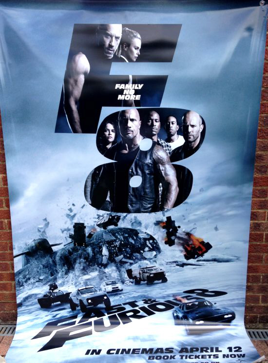 Cinema Banner: FAST & FURIOUS 8 2017 (F8) Vin Diesel Charlize Theron Cinema Banner: FAST & FURIOUS 8 2017 (F8) Vin Diesel Charlize Theron