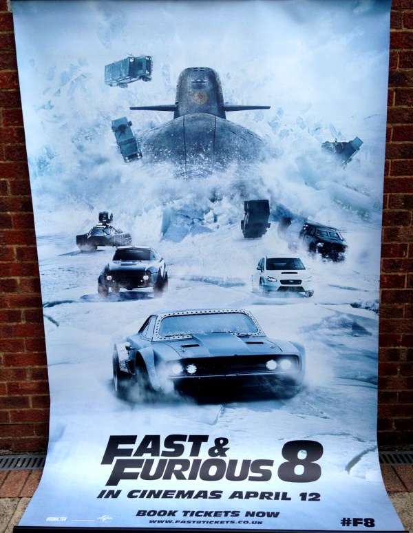 Cinema Banner: FAST & FURIOUS 8 2017 (Sub) Dwayne Johnson Charlize Theron