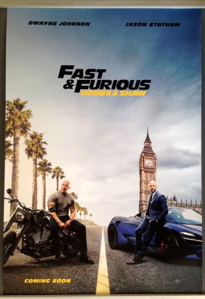 Cinema Poster: FAST & FURIOUS HOBBS & SHAW 2019 (Advance One Sheet) Idris Elba Cinema Poster: FAST & FURIOUS HOBBS & SHAW 2019 (Advance One Sheet) Idris Elba