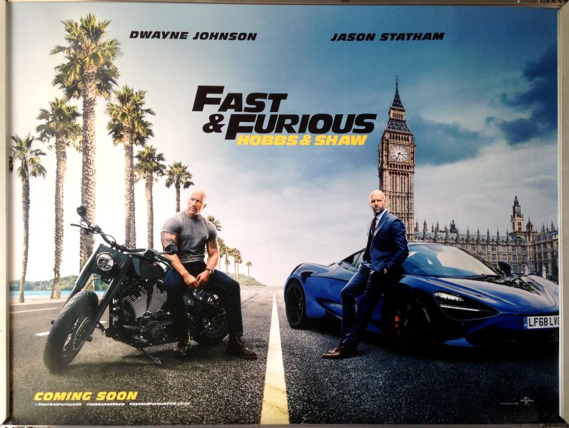 Cinema Poster: FAST & FURIOUS HOBBS & SHAW 2019 (Advance Quad) Dwayne Johnson