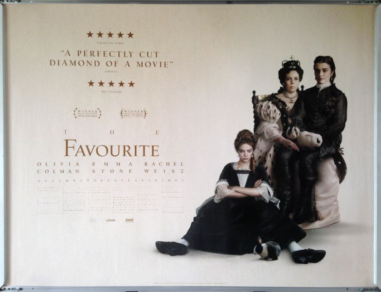 Cinema Poster: FAVOURITE, THE 2019 (Quad) Olivia Colman Emma Stone