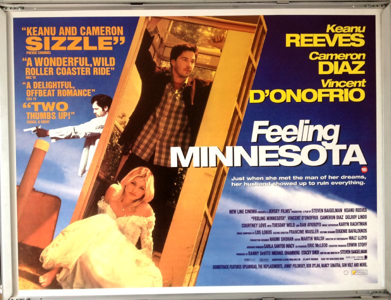 Cinema Poster: FEELING MINNESOTA 1996 (Quad) Keanu Reeves Cameron Diaz Cinema Poster: FEELING MINNESOTA 1996 (Quad) Keanu Reeves Cameron Diaz