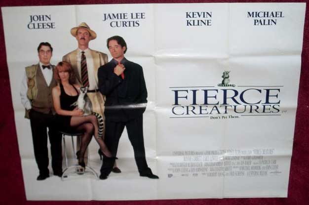 FIERCE CREATURES: Main UK Quad Film Poster FIERCE CREATURES: Main UK Quad Film Poster