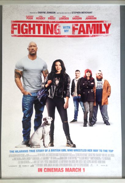 Cinema Poster: FIGHTING WITH MY FAMILY 2019 (Quad) Dwayne Johnson Florence Pugh 