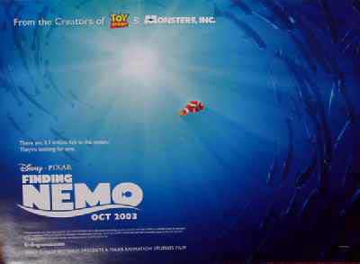 FINDING NEMO: Main Mini Quad Film Poster