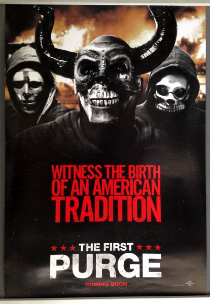 Cinema Poster: FIRST PURGE, THE 2018 (Masks One Sheet) Y'lan Noel Lex Scott Davis