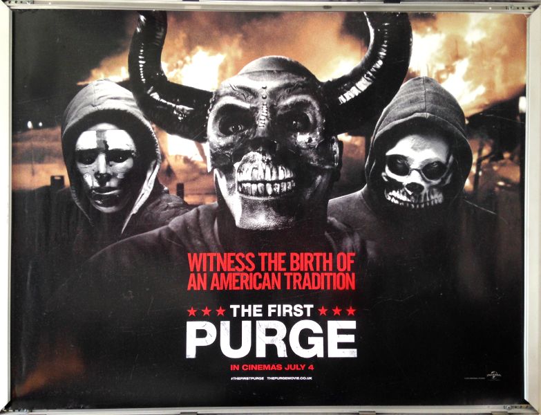 Cinema Poster: FIRST PURGE, THE 2018 (Masks Quad) Y'lan Noel Lex Scott Davis