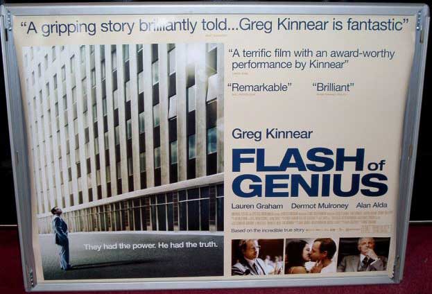 FLASH OF GENIUS: UK Quad Film Poster