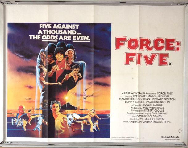 FORCE FIVE: UK Quad Film Poster FORCE FIVE: UK Quad Film Poster