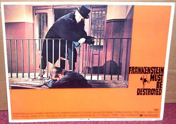 FRANKENSTEIN MUST BE DESTROYED: US Lobby Card No 2