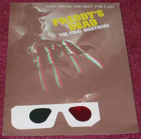 FREDDY'S DEAD THE FINAL NIGHTMARE: 3D Glasses & Credits Card