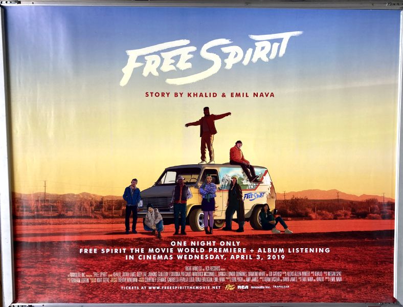 Cinema Poster: FREE SPIRIT 2019 (Quad) Khalid Judah Lang Dizzy Fae Emil Nava