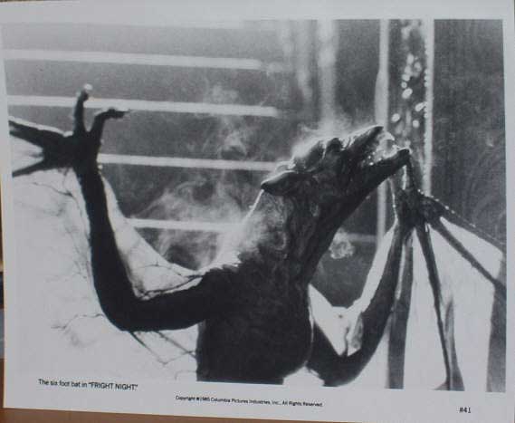 FRIGHT NIGHT: B/W Still (Vampire Bat)