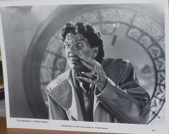 FRIGHT NIGHT: B/W Still (Sarandon Vamped Up)