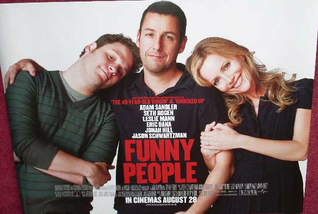 FUNNY PEOPLE: 'Close Up' UK Quad Film Poster FUNNY PEOPLE: 'Close Up' UK Quad Film Poster
