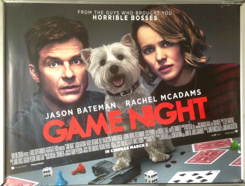 Cinema Poster: GAME NIGHT 2018 (Quad) Jason Bateman Rachel McAdams