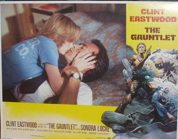 GAUNTLET, THE: Lobby Card No. 1 (Eastwood & Locke on Bed)