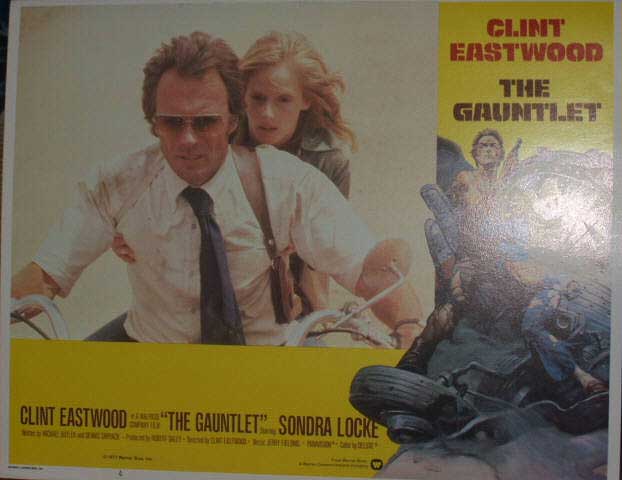 GAUNTLET, THE: Lobby Card No. 4 (Eastwood & Locke on Bike)