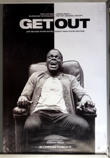 Cinema Poster: GET OUT 2017 (Advance One Sheet) Daniel Kaluuya Allison Williams