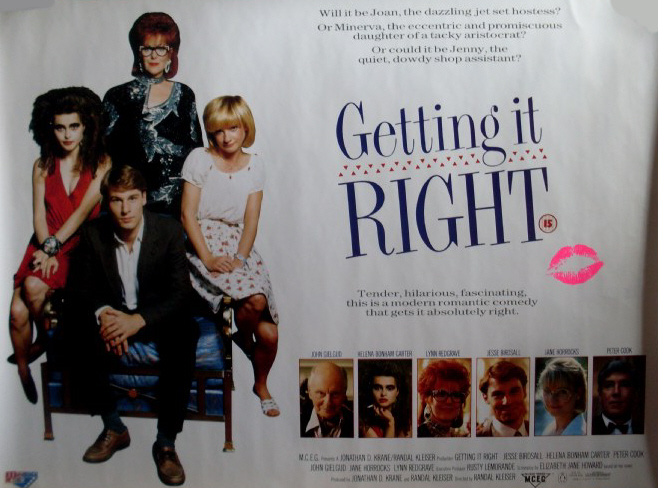 GETTING IT RIGHT: UK Quad Film Poster GETTING IT RIGHT: UK Quad Film Poster
