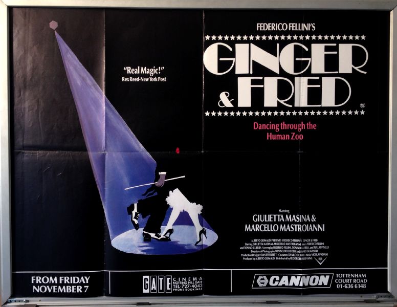 Cinema Poster: GINGER & FRED 1986 (Quad) Federico Fellini Marcello Mastroianni Cinema Poster: GINGER & FRED 1986 (Quad) Federico Fellini Marcello Mastroianni