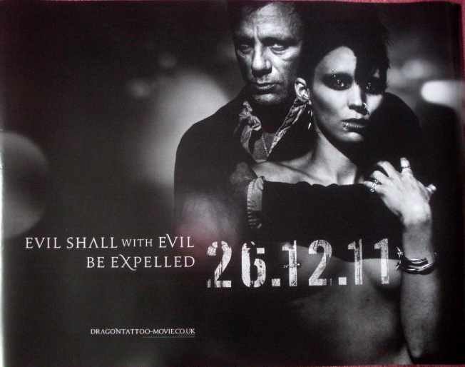GIRL WITH THE DRAGON TATTOO (REMAKE): Advance UK Quad Film Poster