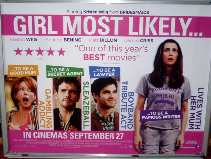 GIRL MOST LIKELY: UK Quad Film Poster GIRL MOST LIKELY: UK Quad Film Poster