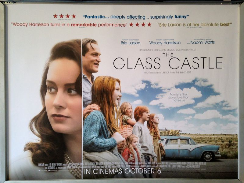 Cinema Poster: GLASS CASTLE, THE 2017 (Quad) Brie Larson Woody Harrelson