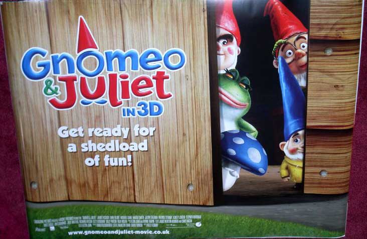 GNOMEO AND JULIET: Advance UK Quad Film Poster GNOMEO AND JULIET: Advance UK Quad Film Poster