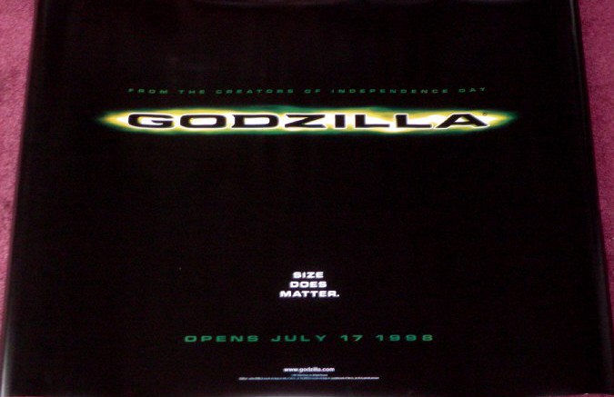 Cinema Poster: GODZILLA 1998 (Advance Quad) Matthew Broderick Jean Reno