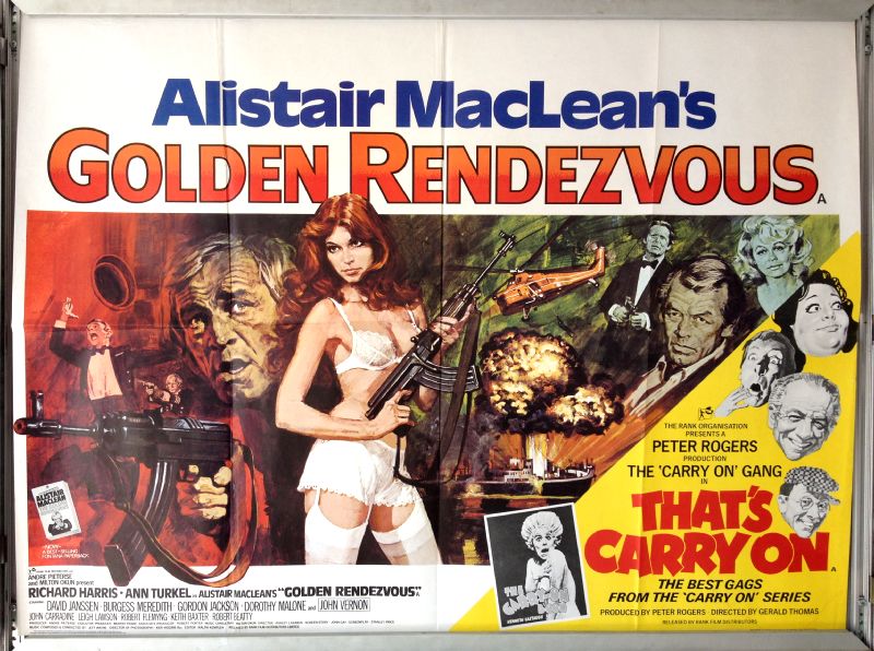 Cinema Poster: GOLDEN RENDEZVOUS/THAT'S CARRY ON 1977 (Double Bill Quad) Cinema Poster: GOLDEN RENDEZVOUS/THAT'S CARRY ON 1977 (Double Bill Quad)