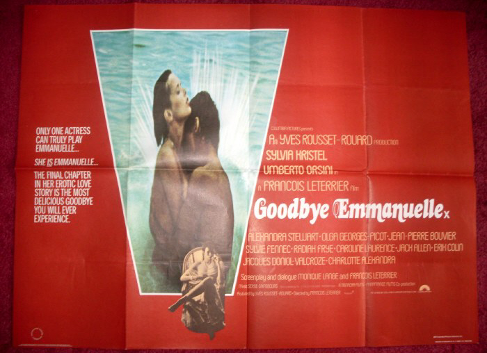 GOODBYE EMMANUELLE: UK Quad Film Poster GOODBYE EMMANUELLE: UK Quad Film Poster