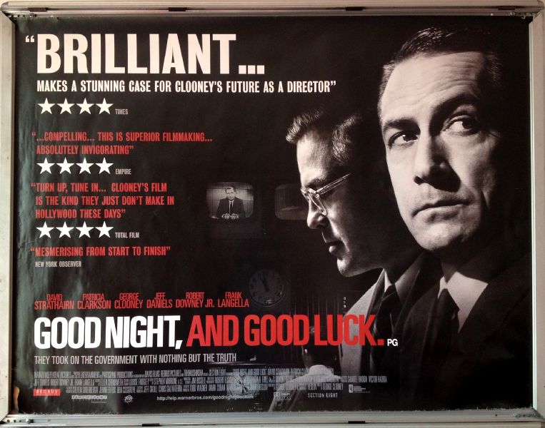 Cinema Poster: GOOD NIGHT, AND GOOD LUCK 2006 (Quad) George Clooney Cinema Poster: GOOD NIGHT, AND GOOD LUCK 2006 (Quad) George Clooney