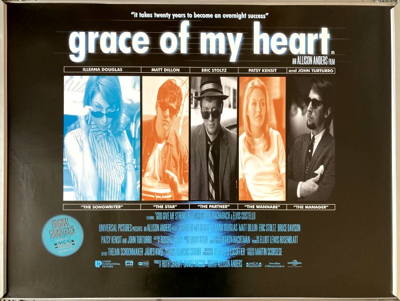Cinema Poster: GRACE OF MY HEART 1996 (Quad) Illeana Douglas John Turturro Sissy Boyd Cinema Poster: GRACE OF MY HEART 1996 (Quad) Illeana Douglas John Turturro Sissy Boyd