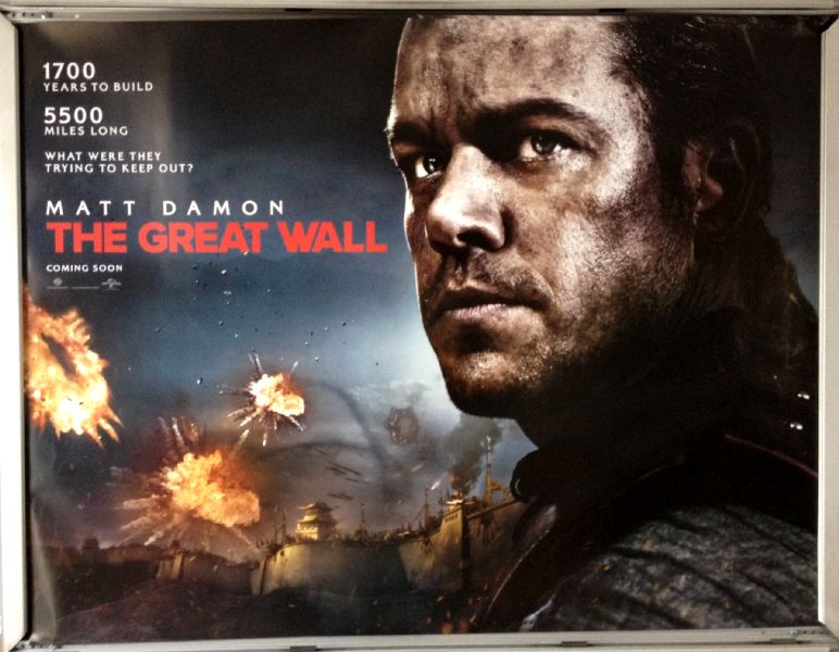 Cinema Poster: GREAT WALL, THE 2017 (Advance Quad) Matt Damon Tian Jing Willem Dafoe 