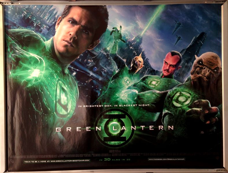 Cinema Poster: GREEN LANTERN 2011 ('Unmasked' Quad) Ryan Reynolds Blake Lively