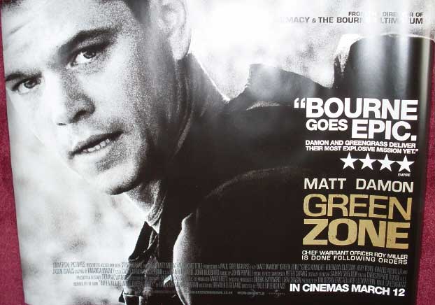 GREEN ZONE: Main UK Quad Film Poster