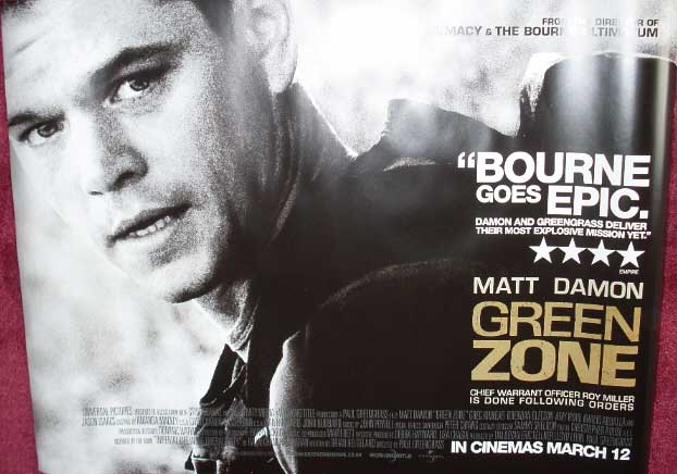 GREEN ZONE: Main UK Quad Film Poster GREEN ZONE: Main UK Quad Film Poster