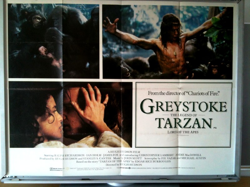 Cinema Poster: GREYSTOKE THE LEGEND OF TARZAN LORD OF THE APES 1984 (QUAD)