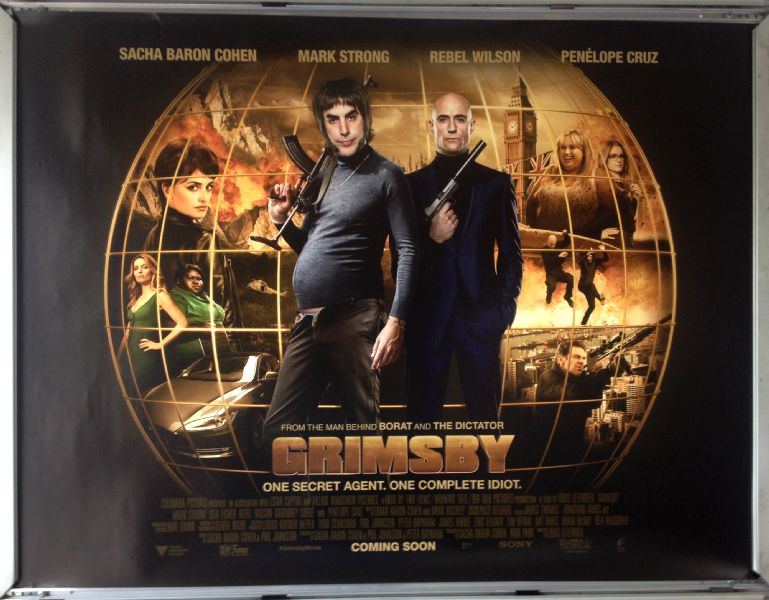 Cinema Poster: GRIMSBY 2016 (Main Quad) Sacha Baron Cohen Rebel Wilson