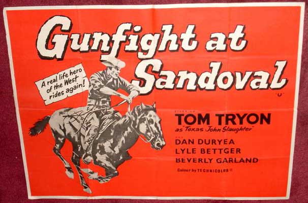 GUNFIGHT AT SANDOVAL: UK Quad Film Poster GUNFIGHT AT SANDOVAL: UK Quad Film Poster