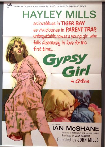 Cinema Poster: GYPSY GIRL 1966 (One Sheet) John Mills Hayley Mills Ian McShane Cinema Poster: GYPSY GIRL 1966 (One Sheet) John Mills Hayley Mills Ian McShane
