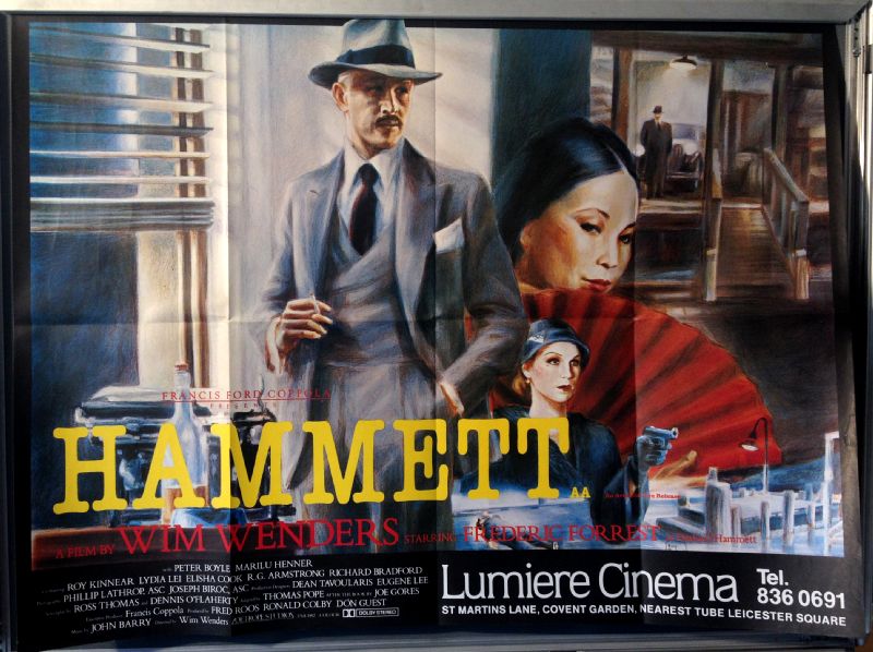 Cinema Poster: HAMMETT 1982 (Quad) Wim Wenders Frederic Forrest Marilu Henner Cinema Poster: HAMMETT 1982 (Quad) Wim Wenders Frederic Forrest Marilu Henner
