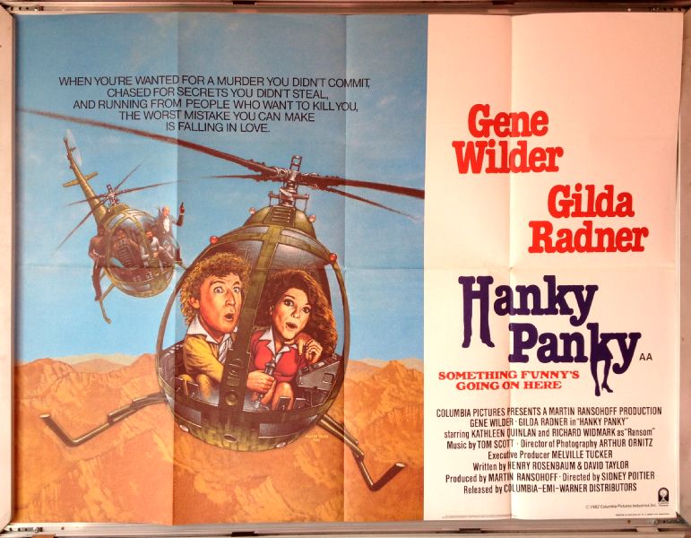 Cinema Poster: HANKY PANKY 1982 (Quad) Gene Wilder Gilda Radner