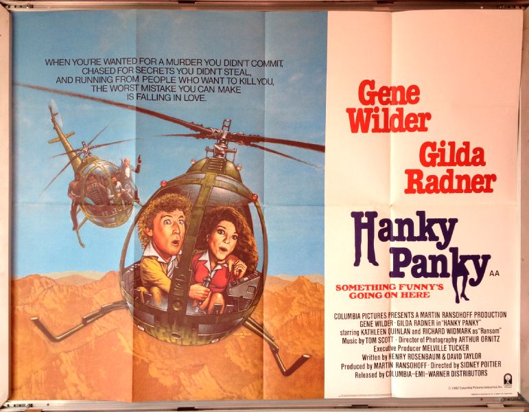 Cinema Poster: HANKY PANKY 1982 (Quad) Gene Wilder Gilda Radner Cinema Poster: HANKY PANKY 1982 (Quad) Gene Wilder Gilda Radner
