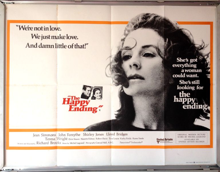 Cinema Poster: HAPPY ENDING, THE 1969 (Quad) Jean Simmons John Forsythe
