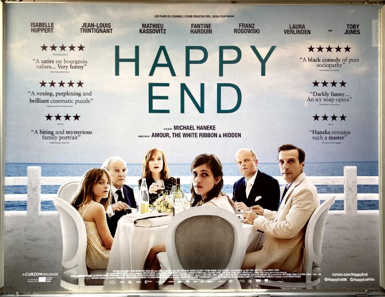 Cinema Poster: HAPPY END 2017 (Quad)  Isabelle Huppert Michael Haneke
